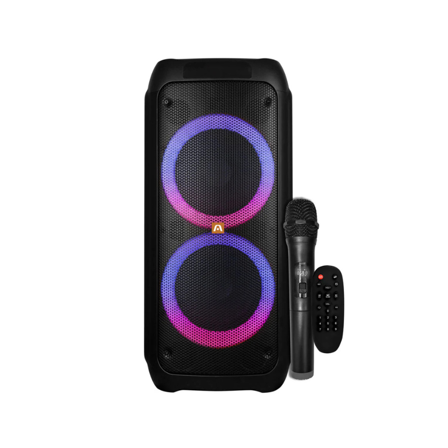 Parlante Bluetooth Rave 80 TWS con luces LED ARGOMTECH ARG-SP-4080BK