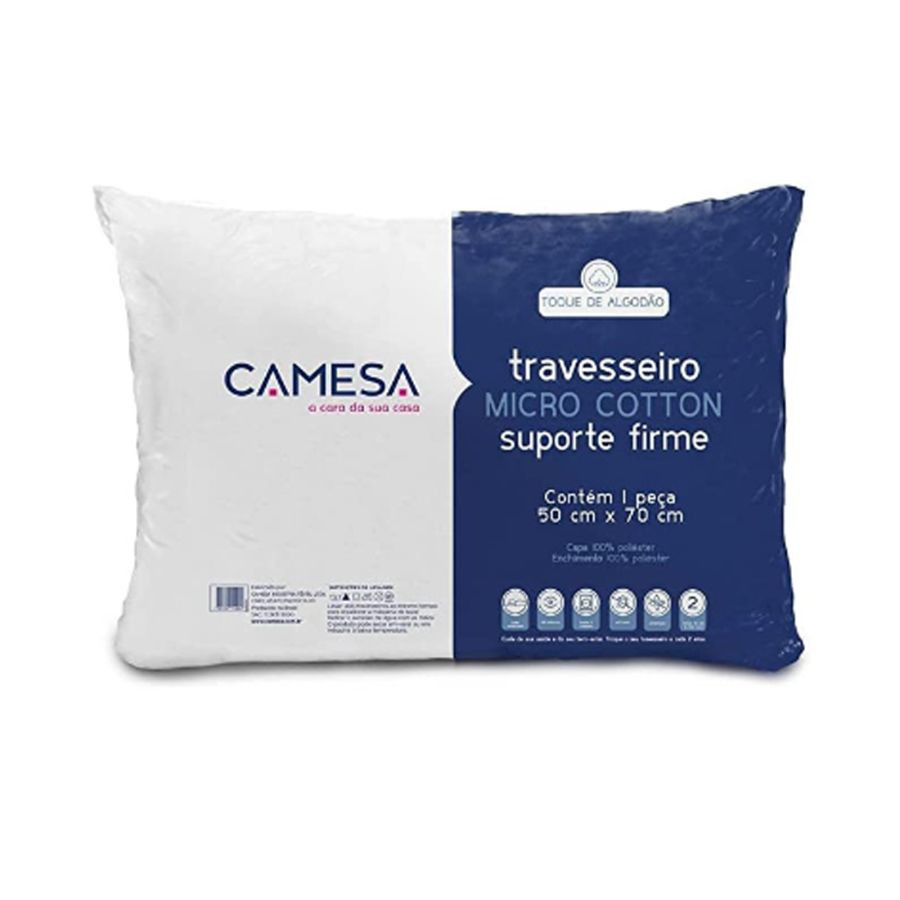 Almohada CAMESA Micro Cotton Azul 50X70Cm