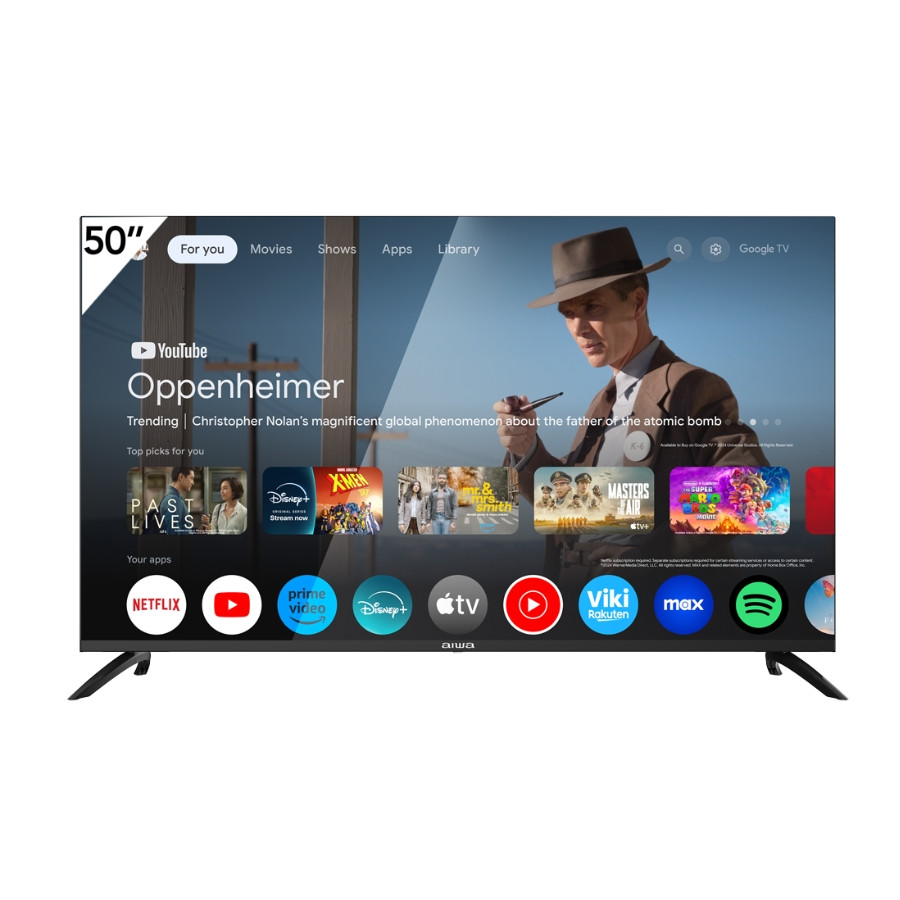 Televisor AIWA 50" Google Tv UHD 4K Chromecast Integrado