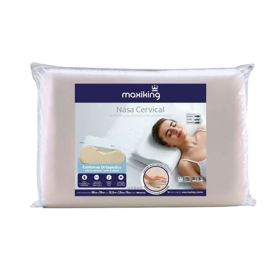 Almohada Cervical Viscoelastica Nasa 50X70X11Cm MAXIKING