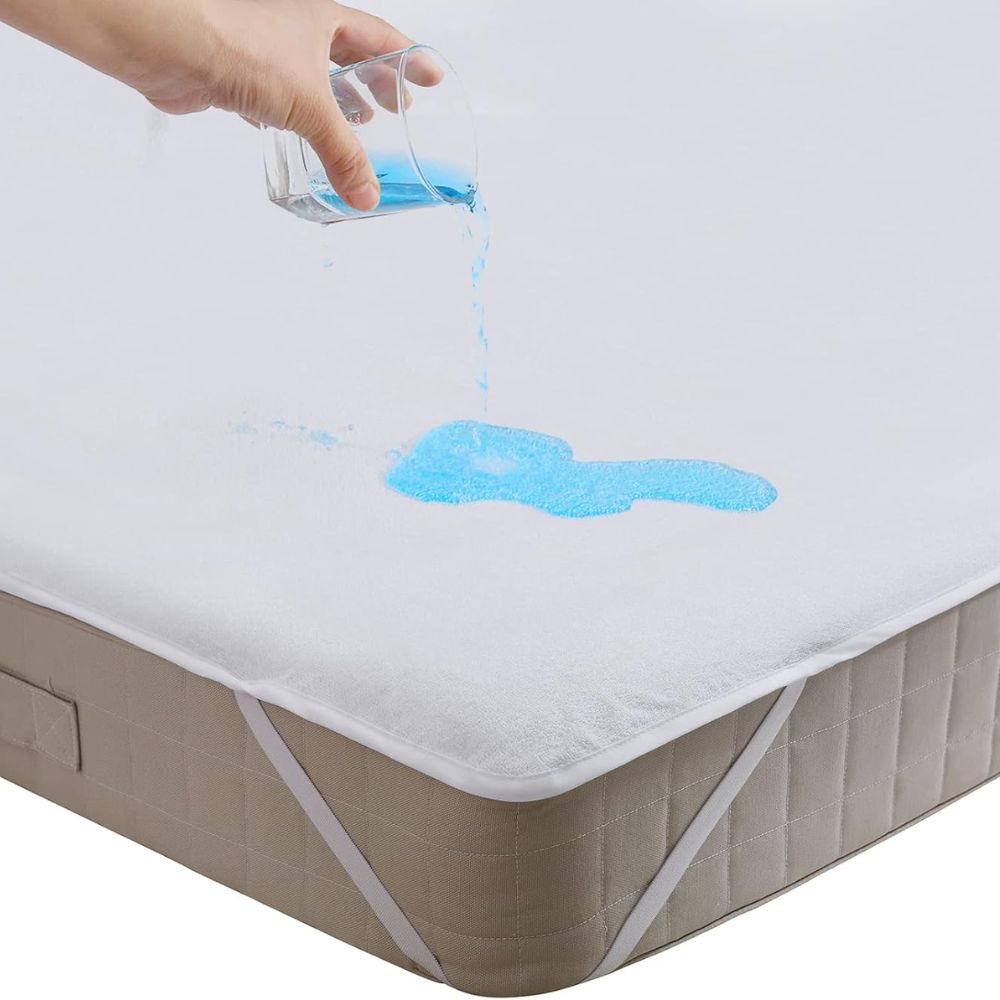 Protector De Colchón MAXIKING 2 Plz Impermeable 140X200 Cm Blanco